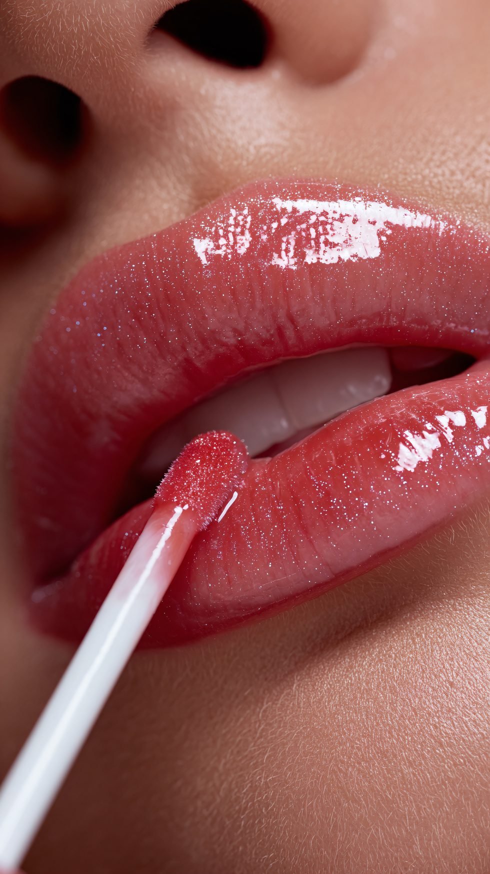 Labios con acabado natural